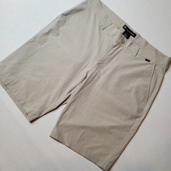 Travis Mathew Men's Size 34 Beck Golf Shorts Biege 1MM208 - Picture 1 of 7